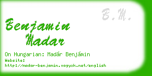 benjamin madar business card